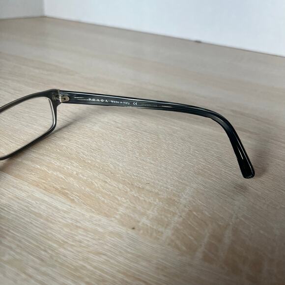 Prada VPR07E 6AW-1O1 Eyeglasses Black Striped Frames 54-14-140 Italy READ - Picture 8 of 10